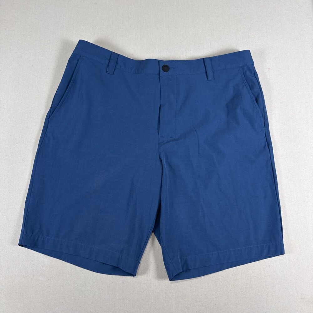 Banana Republic Mens Core Temp Shorts 38 Blue Performance Tech Chino Golf Resort